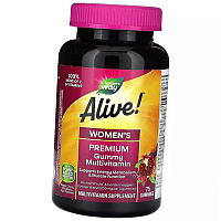 Витамины для женщин жевательные, Alive! Women's Premium Gummy Multivitamin, Nature's Way