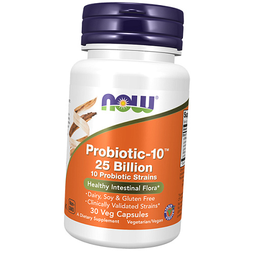 Купити Суміш Пробіотиків, Probiotic-10 25 Billion, Now Foods 