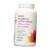 Витамины для женщин, Womens Ultra Mega Without iron and iodine, GNC