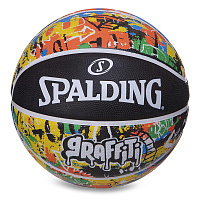 Мяч баскетбольный резиновый Graffiti 84372Y купить