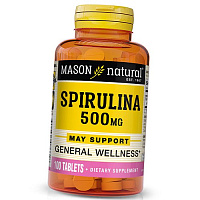 Спирулина, Spirulina 500, Mason Natural
