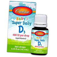 Витамин Д для детей, Baby's Super Daily D3, Carlson Labs