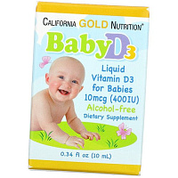Витамин Д3 для детей, Baby Vitamin D3 Liquid, California Gold Nutrition