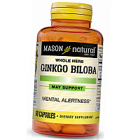 Экстракт гинкго билоба из цельного растения, Whole Herb Ginkgo Biloba, Mason Natural