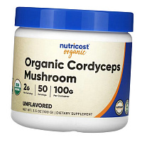 Органический гриб кордицепс, Organic Cordyceps Mushroom, Nutricost