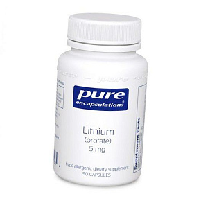 Литий Оротат, Lithium (orotate) 5, Pure Encapsulations
