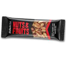 Протеиновый батончик с орехами и фруктами, Nuts and Fruits, BioTech (USA)