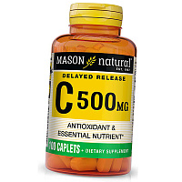 Витамин C медленного высвобождения, Delayed Release Vitamin C 500, Mason Natural