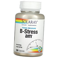 Витамины от стресса, Timed Release B-Stress AM, Solaray