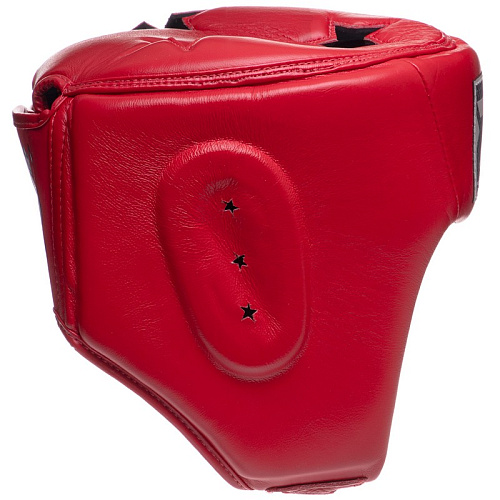 Шлем боксерский открытый кожаный Super TKHGSC (S Красный )