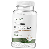 Витамины Д3 К2, Vitamin D3 4000 + K2 VEGE, Ostrovit
