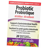 Пробиотики для взрослых, Probiotic 80 Billion 8 Probiotic Strains, Webber Naturals
