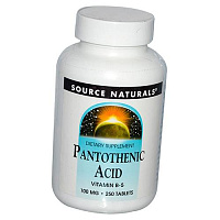 Пантотеновая кислота, Pantothenic Acid, Source Naturals