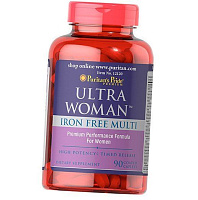 Мультивитамины для женщин без железа, Ultra Woman Iron Free Multi, Puritan's Pride