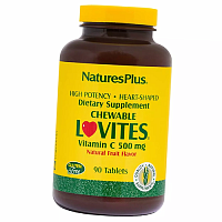 Витамин С, Аскорбиновая кислота, Chewables Lovites Vitamin C 500, Nature's Plus