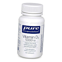 Витамин Д3, Vitamin D3 5000, Pure Encapsulations