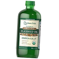 Органическое Льняное масло, Organic Flaxseed Oil, Puritan's Pride