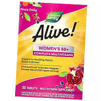 Женские Мультивитамины 50 +, Alive! Women's 50+ Complete Multivitamin, Nature's Way