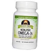 Омега-3 из морских водорослей для веганов, Non-Fish Omega-3s, Source Naturals