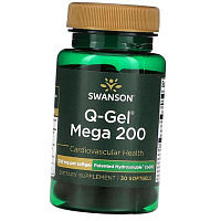 Коэнзим Q10 с Витамином Е, Q-Gel Mega 200, Swanson 