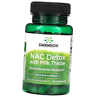 Ацетилцистеин для детоксикации, NAC Detox with Milk Thistle with BroccoPhane, Swanson 