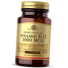 Сублингвальный Витамин В12, Sublingual Vitamin B12 1000, Solgar