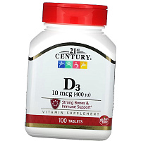 Витамин Д3, Vitamin D3 400, 21st Century