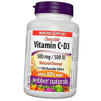 Витамин С и Д3, Vitamin C+D3, Webber Naturals