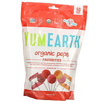 Органические Леденцы, Organic Pops Favorites, YumEarth