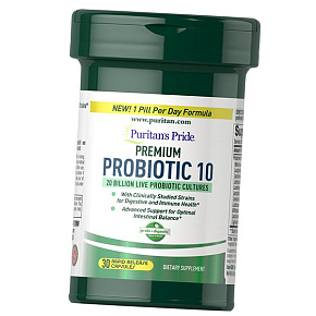 Пробиотики для улучшения пищеварения и иммунитета, Premium Probiotic 10, Puritan's Pride