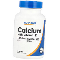 Кальций Д3, Calcium with Vitamin D, Nutricost