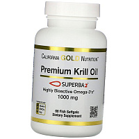 Масло Криля премиум-класса, SUPERBA2 Premium Krill Oil 1000, California Gold Nutrition