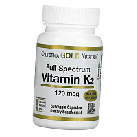 Витамин К2 полного спектра действия, Full Spectrum Vitamin K2 120, California Gold Nutrition