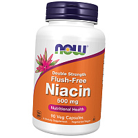 Ниацин не вызывающий покраснений, Double Strength Flush-Free Niacin 500, Now Foods