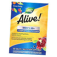Витамины для мужчин 50 +, Alive! Men's 50+ Complete Multivitamin, Nature's Way