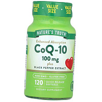 Коэнзим Q10 с Черным Перцем, Enhanced Absorption CoQ-10 Plus Black Pepper Extract 100, Nature's Truth 