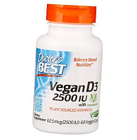 Веганский Витамин Д, Vegan D3 2500, Doctor's Best