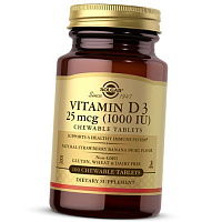 Витамин Д3, Холекальциферол, Chewable Vitamin D3 1000, Solgar