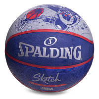 Мяч баскетбольный резиновый NBA Sketch 2.0 83677Z купить