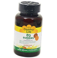 Жевательный Витамин Д, Vitamin D3 1000 Gummies, Country Life