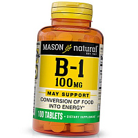 Тиамин Гидрохлорид, Vitamin B-1 100, Mason Natural