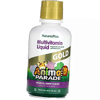Жидкие Детские Мультивитамины, Children's Animal Parade Gold Multivitamin Liquid, Nature's Plus