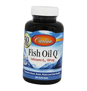 Рыбий жир с Коэнзимом, Fish Oil Q, Carlson Labs