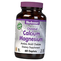 Хелатный Кальций Магний, Chelated Calcium Magnesium, Bluebonnet Nutrition