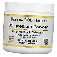 Магний в растворимом порошке, Magnesium Powder Beverage, California Gold Nutrition