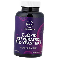 Коэнзим, ресвератрол, красный дрожжевой рис, CoQ-10 Resveratrol Red Yeast Rice, MRM 