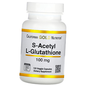 S-ацетил-L-глутатион, S-Acetyl L-Glutathione 100, California Gold Nutrition 
