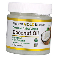 Органическое нерафинированное кокосовое масло, Cold Pressed Organic Extra Virgin Coconut Oil, California Gold Nutrition