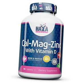 Кальций, Магний, Цинк и Витамин Д3, Calcium Magnesium & Zinc with Vitamin D, Haya
