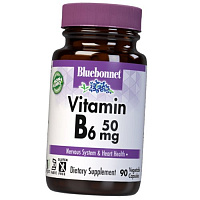 Витамин В6 (Пиридоксин), Vitamin B6 50, Bluebonnet Nutrition